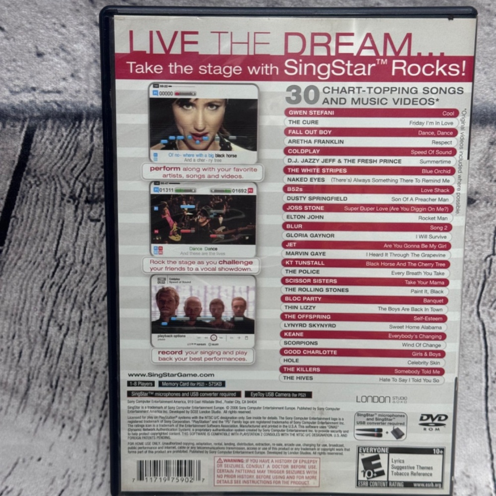 PlayStation 2 SingStar Rocks - Picture 3 of 9